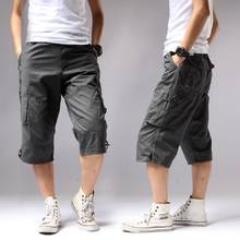 Pantalones cortos informales para hombre, Shorts masculinos de algodón, color caqui y negro, con bolsillos sólidos, a la moda, para verano 2024 - compra barato
