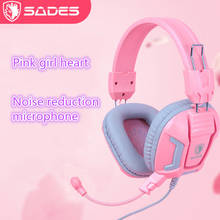 Sades-headset gamer g3 de cabeça com microfone, com fio, para computador, música estéreo, para internet 2024 - compre barato