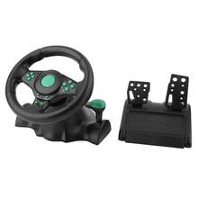 Volante de corrida para ps2 360 para ps3, computador, usb, rotação de 180 graus, vibração, com pedais 2024 - compre barato