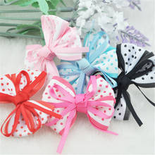 20 pcs Pink Grosgrain Ribbon Flowers Bows Wedding Appliques Craft A050 2024 - buy cheap