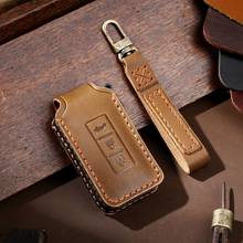 Handmade leather Car Key Case Cover for Mitsubishi Outlander Lancer 10 Pajero Sport EX ASX RVR Colt Grandis L200 2024 - buy cheap