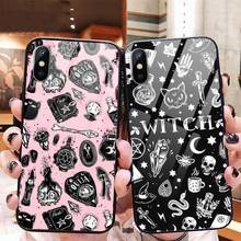 Witches moon Tarot Witch Ouija-funda de teléfono de vidrio templado para iphone 11, 12 PRO, MAX, X, XS, XR, 5C, 6, 6S, 7, 8 plus 2024 - compra barato