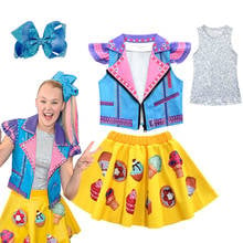 Little girl jojo Siwa Set Girls Full Sleeveless Jacket Vest Dress up Hair Clip Girls Cosplay Costume Clothing Jojo Suit Clothes 2024 - buy cheap