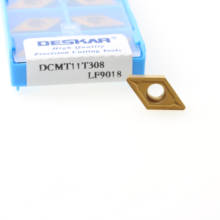 Deskarar-insertos de carburo para herramientas de torneado, cuchillas de aleación dura para procesamiento de acero, DCMT11T304 DCMT11T308 LF9018, 10 Uds. 2024 - compra barato