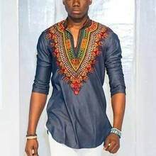 Camiseta com estampa de desenhos africanos para homens, camiseta masculina com gola em v, estampa de hip hop e slim fit de 2020 2024 - compre barato