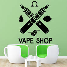 Funny Vape Shop Wall Decals Living Room Removable Mural For Living Room Decoration Wall Art Decal Naklejki Na Sciane Muursticker 2024 - buy cheap