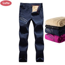 LUTU Winter Fleece hiking pants men Autumn Softshell pants outdoor trousers  waterproof thremal mountain trekking ski pant 2024 - buy cheap