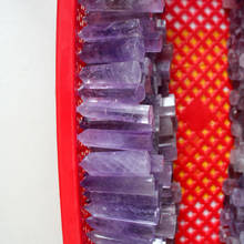 10 pçs/lote 4-5 centímetros Natural Roxo Ametista Quartz Crystal Wand Ponto de Cura Reiki 2024 - compre barato