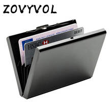 ZOVYVOL Stainless Steel Aluminium Metal Case Box Men Business Credit Card Holder Case Cover women Coin Purse Card  Rfid wallet 2024 - buy cheap