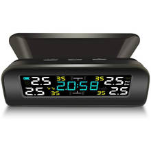 Universal TPMS Wireless Tire Pressure Monitoring System Solar Power Clock LCD Display 4 External Sensor Tire Pressure Sensors 2024 - buy cheap