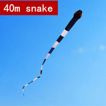 40m Black Big Snake Kite Soft Kite Single Line Tear Resistant Kite Outdoor Sports Flying Toy Competition Quality Animal Kite 2024 - buy cheap