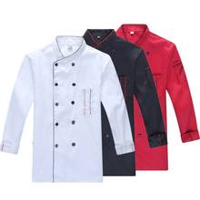 Spring /summer Catering uniform long sleeve men chef jacket kitchen work uniform  hotel  women waiter restaurant clothes 2024 - buy cheap