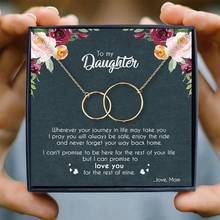 New Mother Daughter Necklace Women Two Interlocking Infinity Circles Pendant Necklaces Birthday Gifts From Mom Jewelry Christmas 2024 - buy cheap