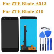 Tela display lcd para smartphone, 5.2 ", touch screen, sensível ao toque, zte blade z10, peças para reparo 2024 - compre barato