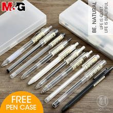 M & g 0.35 peças de canetas em gel ultra simples, conjunto de canetas em gel 0.38 0.5mm com tinta preta para escritório, material escolar 2024 - compre barato