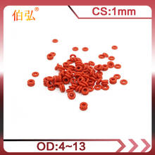 Junta tórica de silicona roja, 1mm de espesor, OD4/5/6/7/8/9/10/11/12/13mm, 10 unids/lote 2024 - compra barato