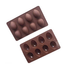 8 cavidade ovo de páscoa molde de cozimento silicone bolo de doces de páscoa molde de chocolate fondant cozinhar para cozinha diy ferramenta 2024 - compre barato