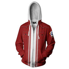 Terry bogard jaqueta de zíper com capuz, impressão 3d, roupa esportiva, moda urbana 2024 - compre barato