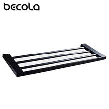 BECOLA Bathroom Accessories 500MM Black Towel Bar Bathroom Hardware Wall Mounted STAINLESS STEEL Towel Holder 2024 - buy cheap