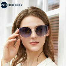 BLUEMOKY-gafas de sol estilo ojo de gato para mujer, lentes de sol polarizadas con marco de Metal, de lujo, UV400, con caja, 2020 2024 - compra barato