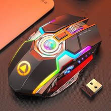 Wireless Rechargeable Gaming Mouse Silent Ergonomic 7 Keys RGB Backlit 1600 DPI Mouse for Laptop Computer Pro Gamer for CSGO 2024 - buy cheap