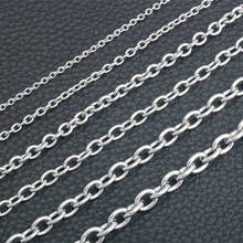 Модное ожерелье из нержавеющей стали, o-образная цепь, титановая сталь, для мужчин и женщин, ожерелье с цепочкой 2024 - купить недорого