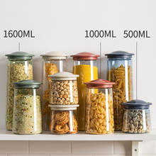 Pote de plástico para armazenamento de alimentos, à prova de umidade, recipiente selado, vela, pote com tampa, caixa de armazenamento de comida, lata de lanche multigrão 2024 - compre barato