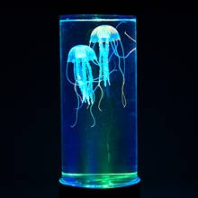 LED Jellyfish Lava Lamp Colorful Bedroom Night Light Simulation Jellyfish Aquarium Tank Light For Home Office Indoor Decor 2024 - buy cheap