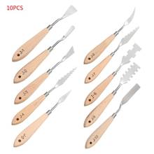 10pcs Stainless Steel Palette Scraper Paint Knives Blade for Artist Oil Acrylic Painting Tools 2024 - buy cheap