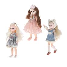 Fashion 13 Flexible Ball Jointed ,1/6 BJD Doll with Clothes Shoes Long Hair,Dress up Accessor,Baby Doll Toy Gift 2024 - buy cheap