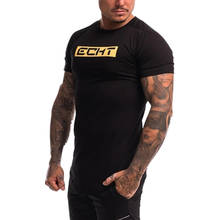 Men's Summer New Brand Bodybuilding T-shirt Men's Cotton Gym T-shirt O-neck Short Sleeve T-shirt Casual Slim Fit Tee 2024 - buy cheap
