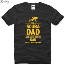 I'M A SCUBA DAD Diving Printed T Shirt Men Fashion Short Sleeve O Neck Cotton Men's T-Shirt Summer Fitness Tops Tee Day Gift 2024 - buy cheap