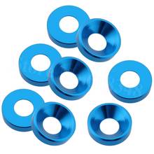 8pcs/Lot HSP 02164 4x10x2mm M4 Aluminum Washer Alloy Flat Cone Cup Head Screw Gasket For 1/10 RC Model Car Baja Parts 2024 - buy cheap