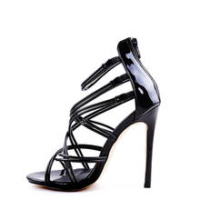 12CM Stiletto High Heels Sandals Women Open Toe Cross Strap Heels 2019 New Europe and American Wedding Party Sandals for Women 2024 - buy cheap