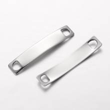 304 Stainless Steel Rectangle Links Connector With 1/1 Loop for jewelry making accessories ,38.5x7x1mm, Hole: 4x4mm 2024 - buy cheap