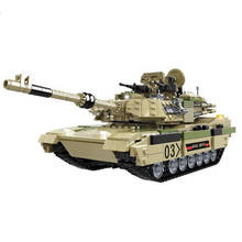 Abrams-tanque de batalla principal M1A2 de la serie militar americana, modelo, accesorios de bricolaje, bloques de construcción, juguetes para niños, regalos 2024 - compra barato