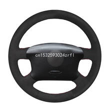 Hand-stitched DIY Black Suede Car Steering Wheel Cover for Volkswagen Passat B5 1996-2005 Golf 4 1998-2004 Seat Alhambra 2024 - buy cheap