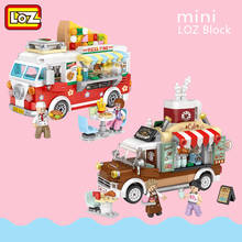 LOZ Blocks Food Truck Building Bricks Pisa Shop Model Coffee Store Toys for Children Juguetes Girls Gifts in stock 1739-1740 2024 - buy cheap
