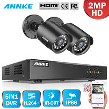 ANNKE 4CH 1080P CCTV Camera DVR System 2pcs Waterproof 2.0MP HD-TVI Bullet Cameras Home Video Surveillance Kit Motion Detection 2024 - buy cheap