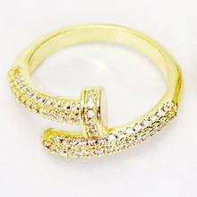10 шт. циркониевые металлические кольца золотого цвета циркониевые геометрические ювелирные кольца ювелирные изделия кольца подарок для женщин ювелирные изделия подарок 8301 2024 - купить недорого