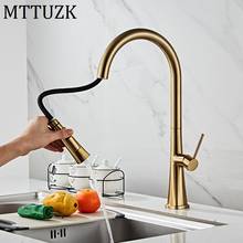 MTTUZK Brushed Gold Pull Out Kitchen Faucet Kitchen Sink Faucet Hot Cold Mixer Tap Deck Mounted Brass Basin Tap Torneira Crane 2024 - buy cheap