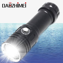 6000лм XM-L2 водонепроницаемый дайвинг вспышка светильник белый/желтый подводный 80 м светодиодный фонарь светильник для кемпинга 26650 18650 2024 - купить недорого