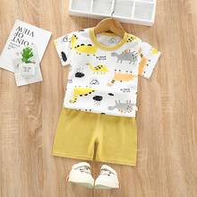 2021 Summer New Style Baby Short Sleeve Shorts Set Kids Clothes Toddler Boy Suit Girl Set 6m-4y Baby 2piece Set Girls Clothing 2024 - buy cheap