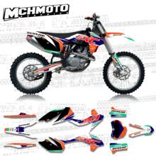 Наклейки MCHMFG с полным графическим рисунком, наклейки, задний фон для мотоцикла, имя под заказ для KTM EXC SXF 125 250 300 350 450 2014 2 2024 - купить недорого