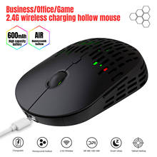 Беспроводная игровая мышь, 2,4 ГГц, 1600 DPI RGB, Регулируемая оптическая мышь со светодиодный Ной подсветкой, USB перезаряжаемая геймерская мышь для ноутбука и ПК 2024 - купить недорого