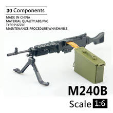 1:6 M240B ametralladora 1/6 4D modelo de pistola de ensamblaje para juguete de soldado de 12" 2024 - compra barato