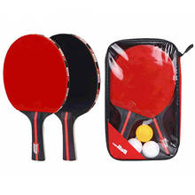 5Pcs Table Tennis Rackets Balls Set Double Face Pimples In Long Handle Ping Pong Paddle Racket Balls Table Tennis Racquet 2024 - buy cheap