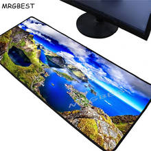 Mrgbest grande lockedge mousepad anime otaku xl teclado jogo mouse pad jogador à moda durável computador tapete de mesa céu azul mar xxl 2024 - compre barato