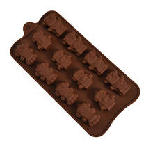 Molde de chocolate café forma do robô chocolate bolo sabão molde gelo bandejas cozimento molde bolo decoração atacado 2024 - compre barato