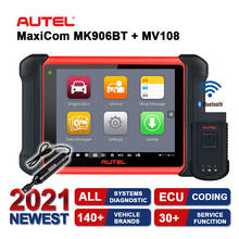 Autel MaxiCOM MK906BT OBD2 сканер Супер диагностический инструмент беспроводной Bluetooth с MV108 авто все системы диагностики кодирования ECU 2024 - купить недорого